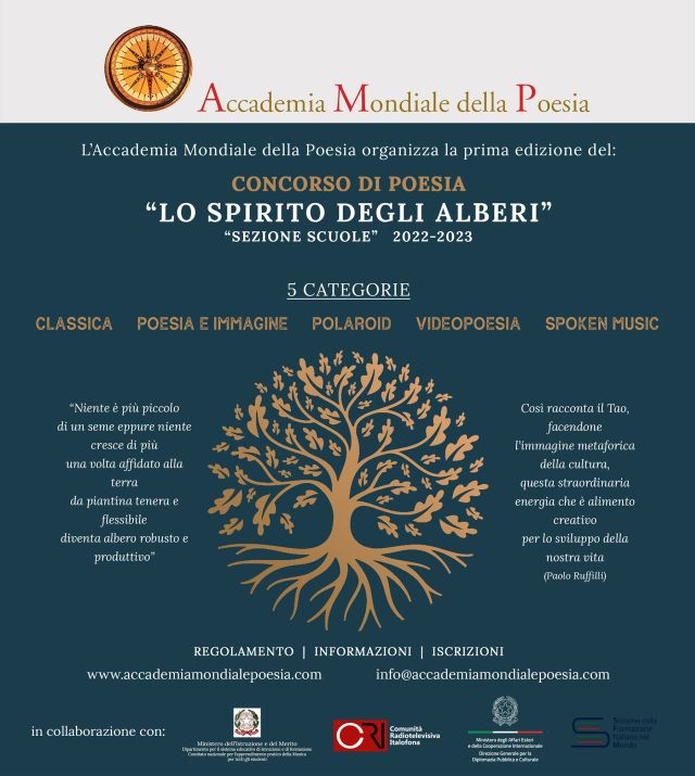 “Lo Spirito degli Alberi” con l’Accademia Mondiale della Poesia