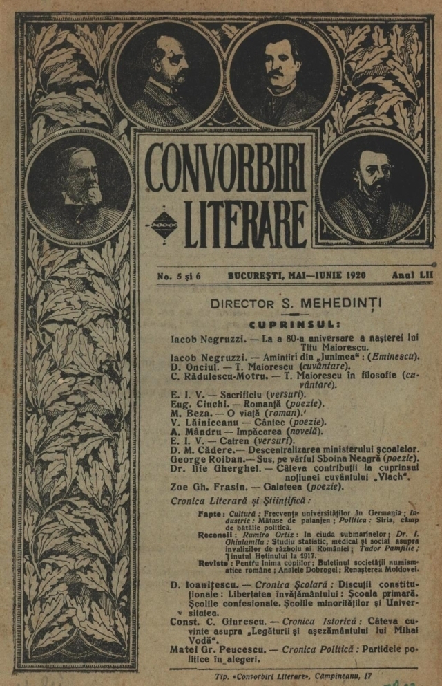 La rivista „Convorbiri literare” (Conversazioni letterarie)