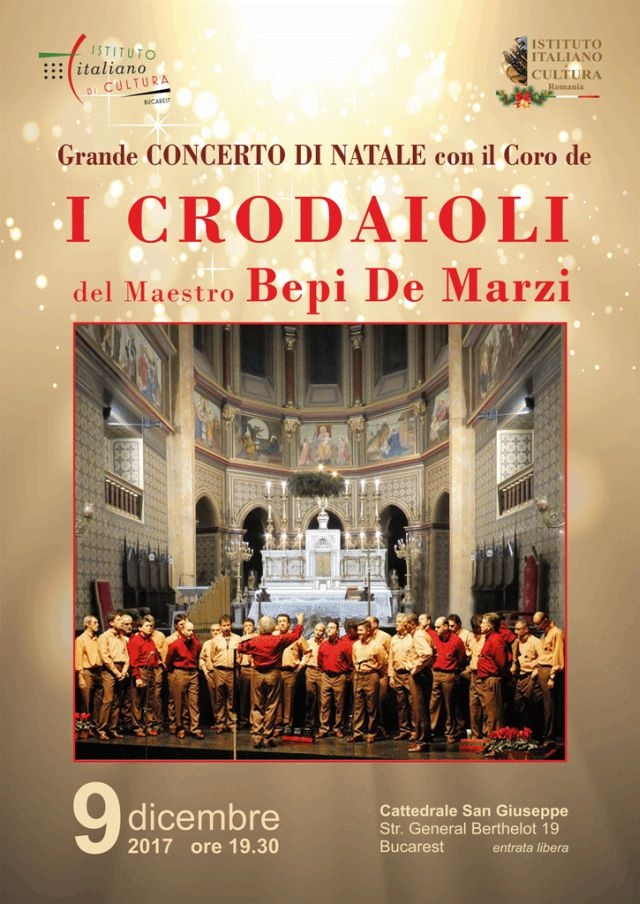 I Crodaioli, grande concerto di Natale a Bucarest