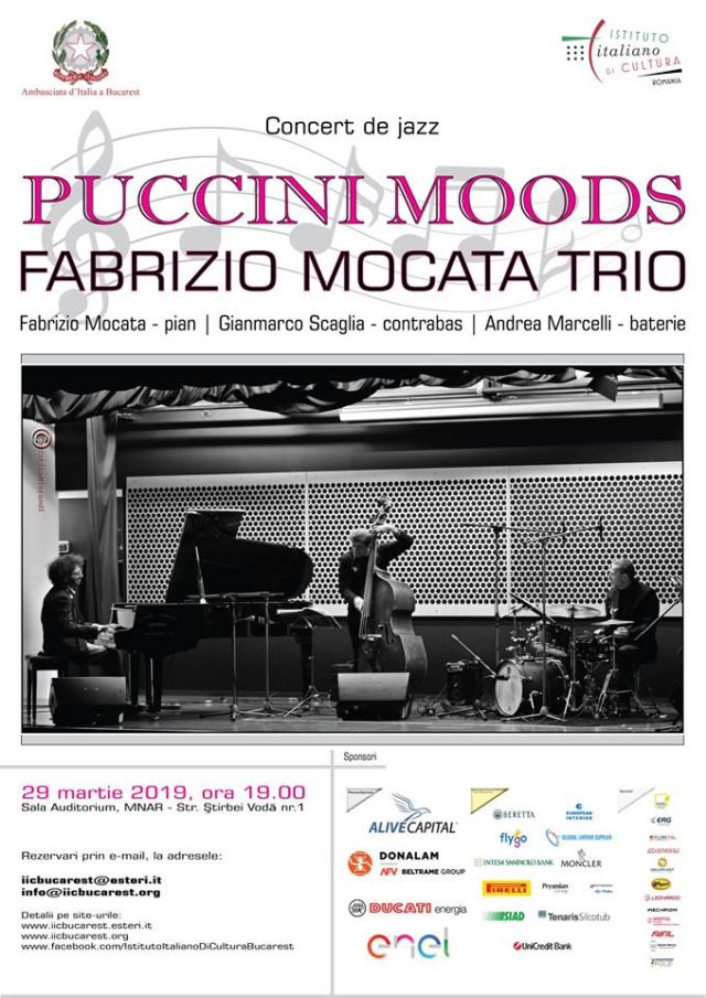 Puccini in chiave jazz con Fabrizio Mocata Trio a Bucarest