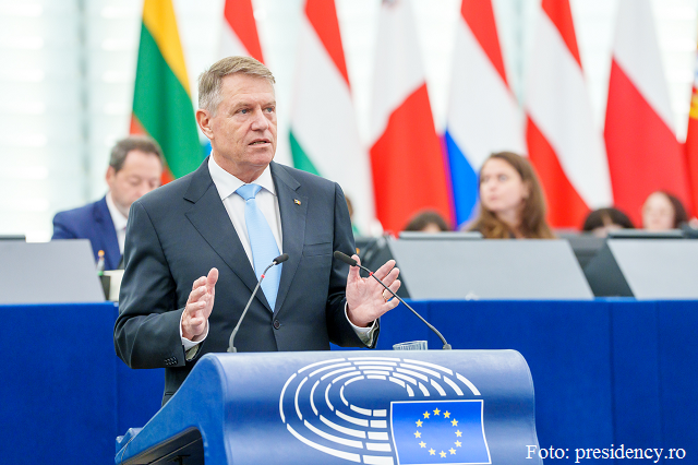 Romania’s president at the European Parliament