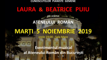 Il duo pianistico Laura e Beatrice Puiu, recital ad Ateneul Român di Bucarest