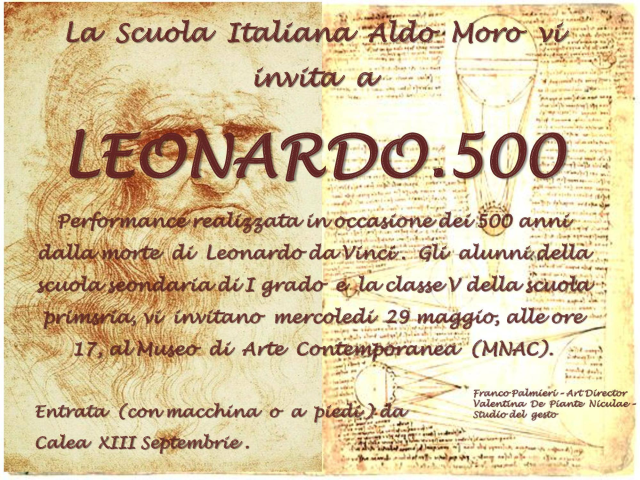 Leonardo.500, spettacolo della Scuola Italiana Aldo Moro di Bucarest