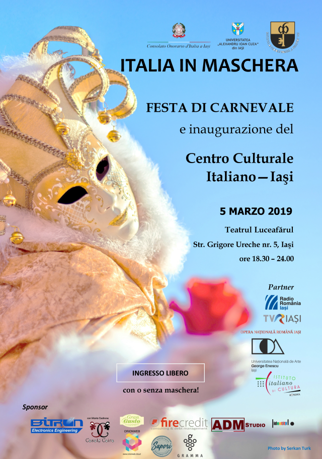 Italia in maschera: Festa di Carnevale inaugura Centro Culturale Italiano a Iasi