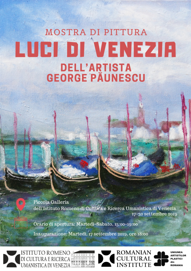 Luci di Venezia, l’artista romeno George Păunescu presenta la Serenissima