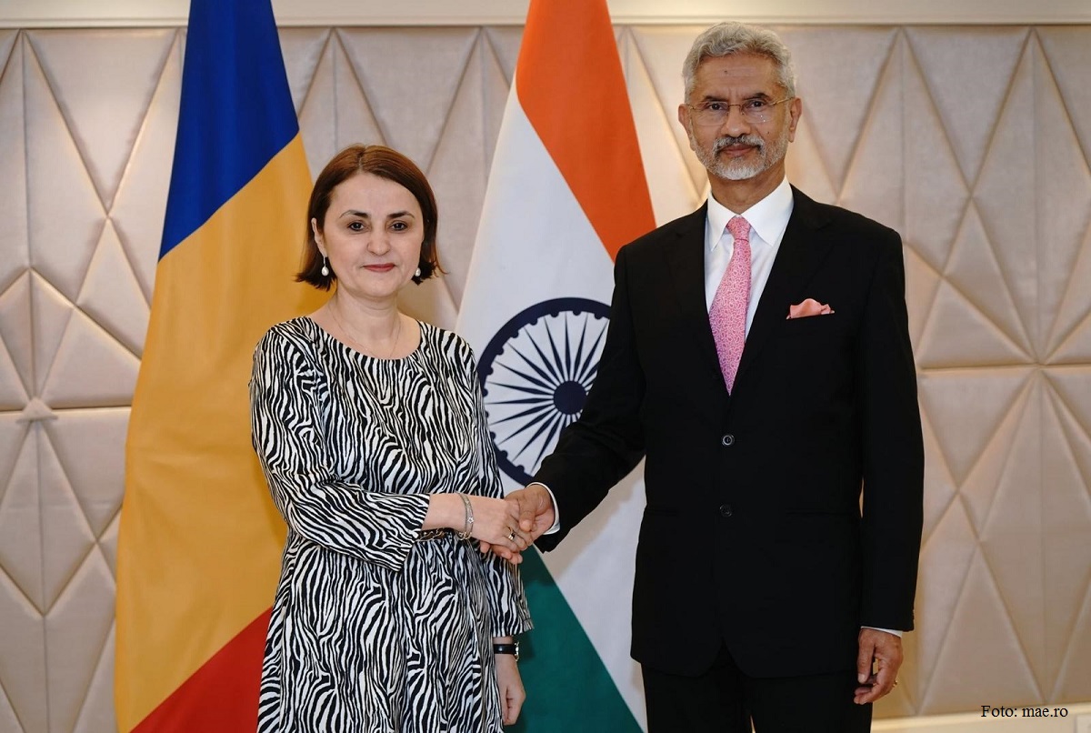 La ministre roumaine des Affaires étrangère, Luminiţa Odobescu, et le ministre des Affaires étrangères de l’Inde, Dr. Subrahmanyam Jaishankar