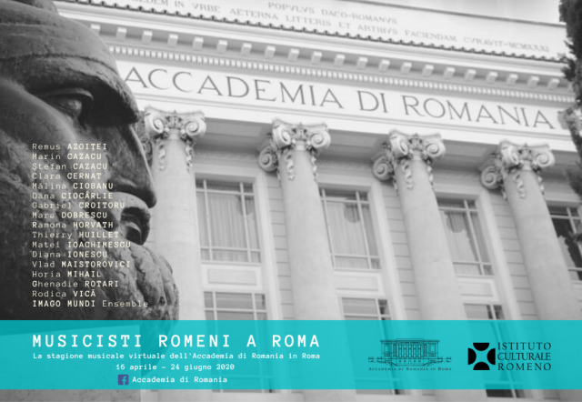 Musicisti romeni a Roma: stagione musicale virtuale all’Accademia di Romania