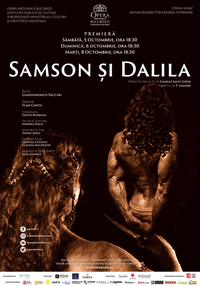 2019年10月12日:歌剧“参孙与大利拉”(Samson si Dalila)在国家歌剧院首演