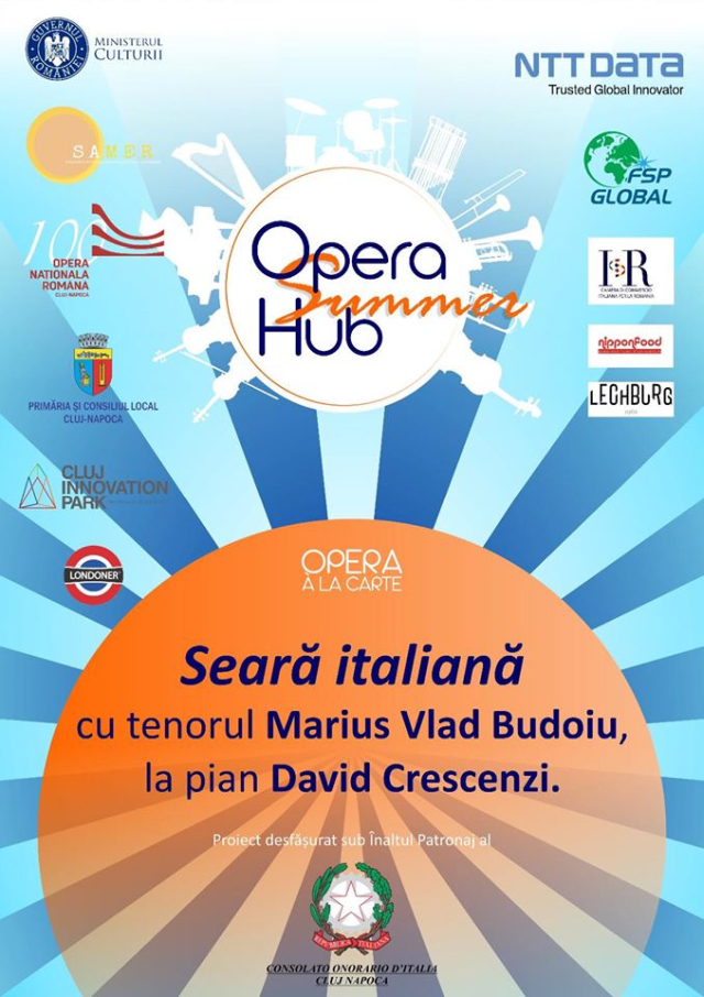 Cultura: stagione musicale riparte a Cluj con Opera Summer Hub e Serata Italiana