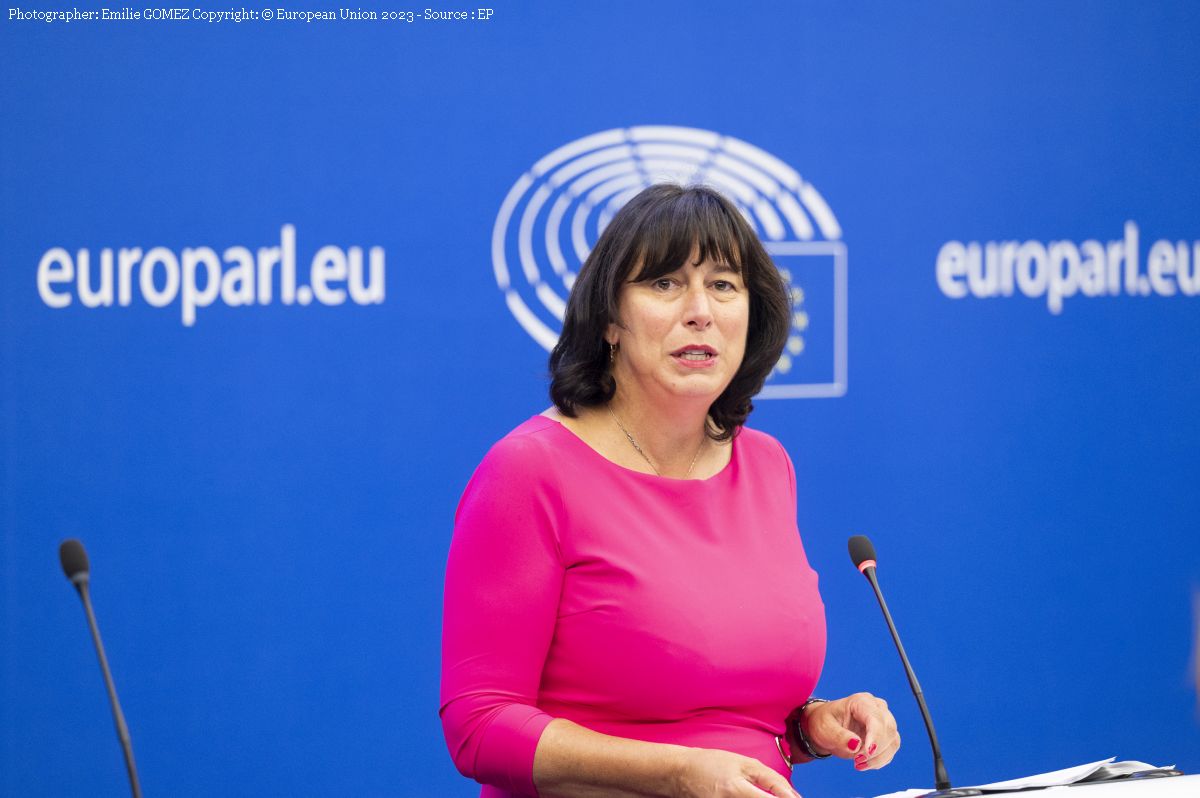 Raportoarea Marion Walsmann, membră a Partidului Popular European (Photographer: Emilie GOMEZ Copyright: © European Union 2023 - Source : EP)