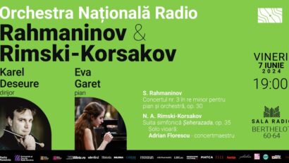 La doar 18 ani, Eva Garet interpretează Rahmaninov la Sala Radio