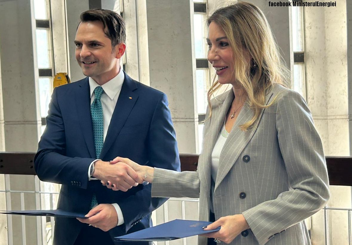 Sebastian Burduja si Dubravka Đedovici Handanovici (sursa foto: facebook.com/ Ministerul Energiei)