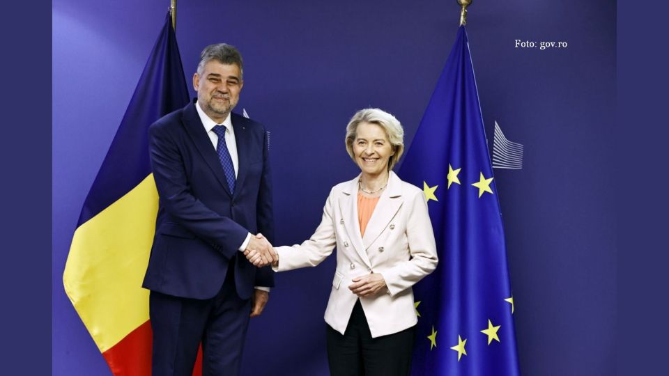 Prime Minister Marcel Ciolacu meets the President of the European Commission, Ursula von der Leyen (photo: gov.ro)