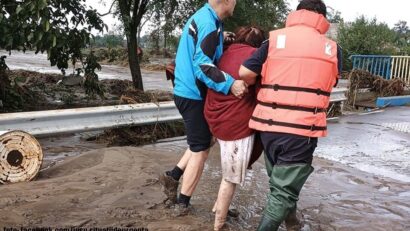 Severe flooding in eastern Romania