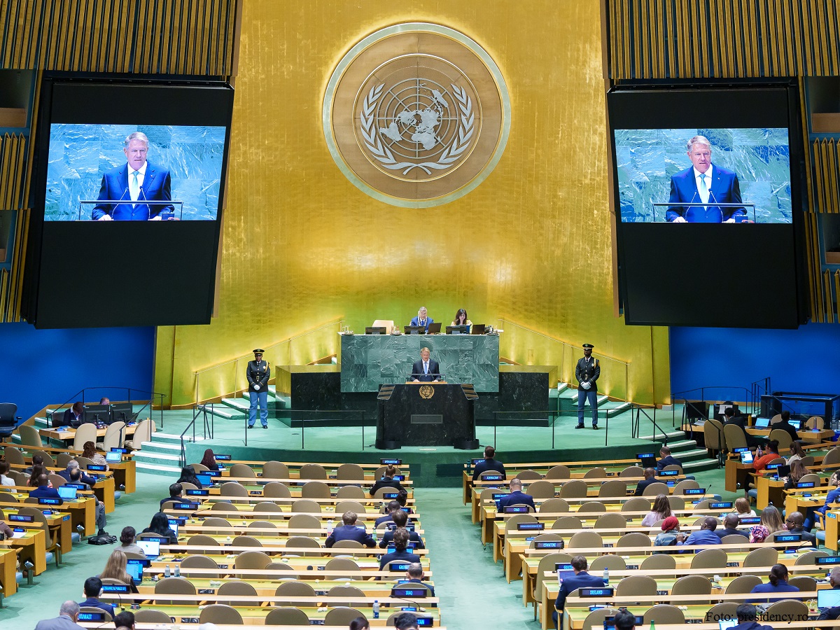 Discorso del presidente romeno, Klaus Iohannis, all'Assemblea Generale dell'ONU (Foto: presidency.ro)