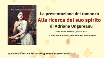 Mercoledì letterari all’Accademia di Romania: “Alla ricerca del suo spirito” di Adriana Ungureanu