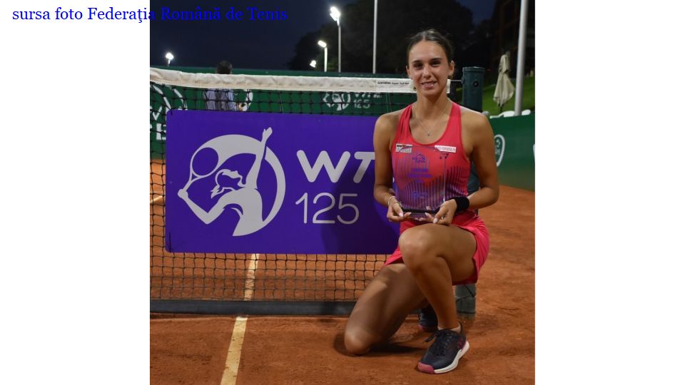 Jucătoarea de tenis Anca Todoni (sursa foto: Federaţia Română de Tenis)