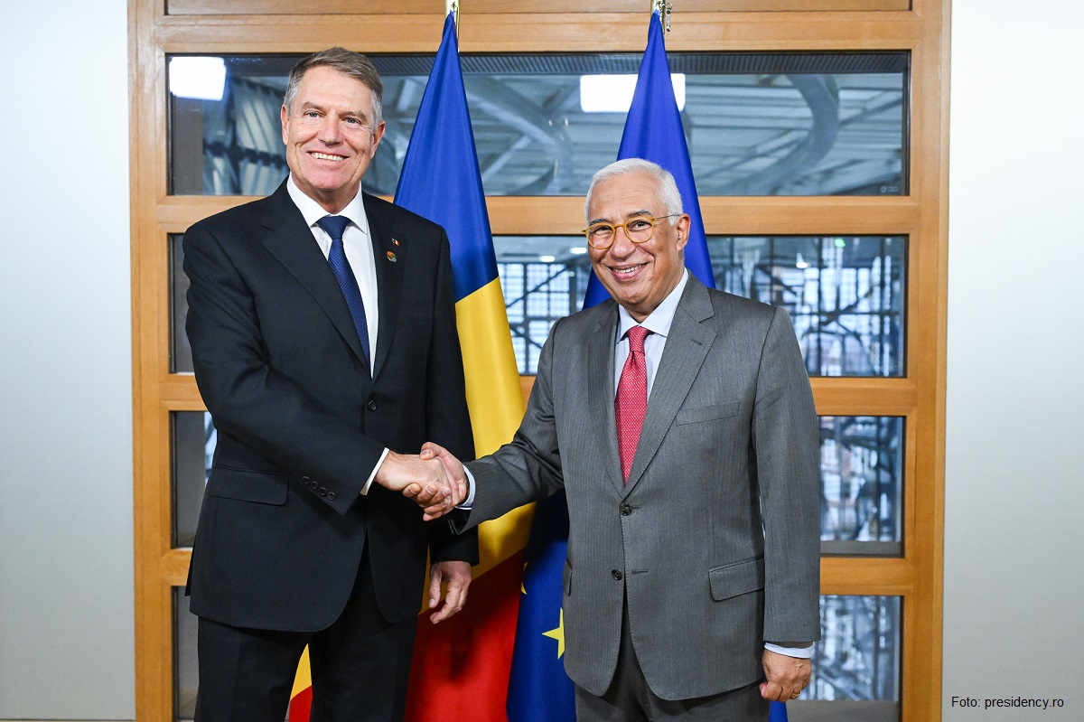 Președintele României, Klaus Iohannis și președintele Consiliului European, Antonio Costa (Foto presidency.ro)