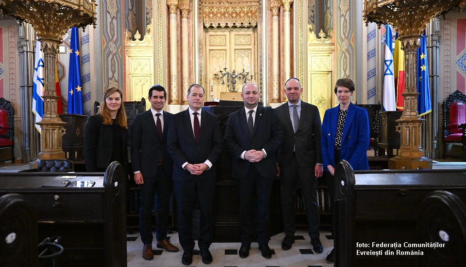 foto: Federația Comunităților Evreiești din România (întâlnire Silviu Vexler - Mark Speich)